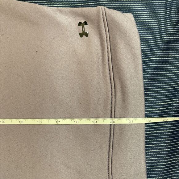 Under Armour Hoodie Womens L Purple Tech Terry Logo Athleisure Pullover Gym - Picture 9 of 11